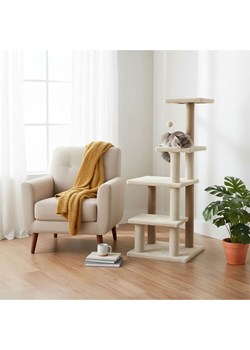 Paws&amp;Whiskers Drapak "Alessi" w kolorze beżowym dla kota - 45 x 117 x 45 cm ze sklepu Limango Polska w kategorii Dla zwierząt - zdjęcie 188812933