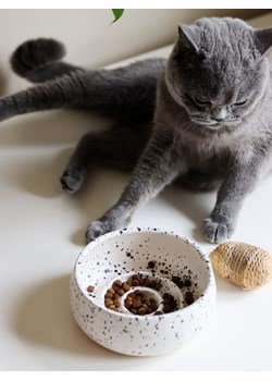 Paws&amp;Whiskers Miska w kolorze biało-czarnym dla zwierząt - wys. 6 x Ø 14 cm ze sklepu Limango Polska w kategorii Dla zwierząt - zdjęcie 188813094
