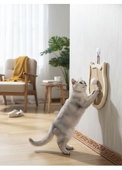 Paws&amp;Whiskers Deska w kolorze jasnobrązowym do zabawy dla kota - Ø 34 cm ze sklepu Limango Polska w kategorii Dla zwierząt - zdjęcie 188813330