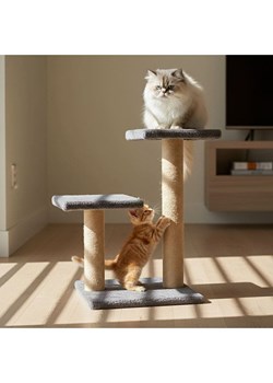 Paws&amp;Whiskers Drapak "Luizi" w kolorze szarym dla kota - 35 x 44 x 28 cm ze sklepu Limango Polska w kategorii Dla zwierząt - zdjęcie 188813442