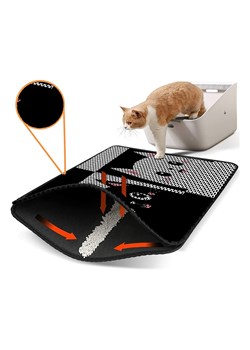 Paws&amp;Whiskers Mata w kolorze czarno-szarym pod kuwetę - 45 x 60 cm ze sklepu Limango Polska w kategorii Dla zwierząt - zdjęcie 188813570