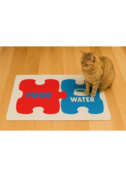 Paws&amp;Whiskers Podkładka w kolorze czerwono-niebieskim pod miski - 40 x 70 cm ze sklepu Limango Polska w kategorii Dla zwierząt - zdjęcie 188813601