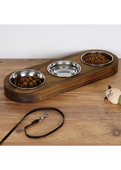 Scandinavia Concept Stojak w kolorze jasnobrązowym z miskami na karmę - 48 x 3 x 17 cm ze sklepu Limango Polska w kategorii Dla zwierząt - zdjęcie 188813633