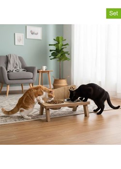 Paws&amp;Whiskers 3-częściowy zestaw w kolorze jasnobrązowym - 33 x 10 x 17 cm ze sklepu Limango Polska w kategorii Dla zwierząt - zdjęcie 188813862