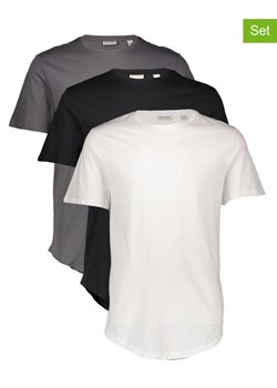 ONLY &amp; SONS Koszulki (3 szt.) w kolorze antracytowym, czarnym i białym ze sklepu Limango Polska w kategorii T-shirty męskie - zdjęcie 188819763