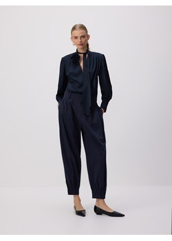 Reserved - Spodnie barrel leg - granatowy ze sklepu Reserved w kategorii Spodnie damskie - zdjęcie 188821251