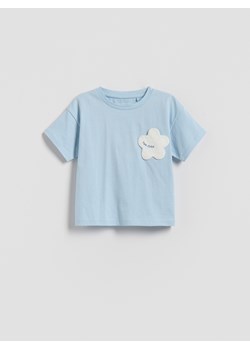 Reserved - T-shirt z naszywką 3d - jasnoniebieski ze sklepu Reserved w kategorii Bluzki dziewczęce - zdjęcie 188821380