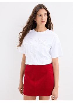 Mohito - T-shirt z aplikacją - biały ze sklepu Mohito w kategorii Bluzki damskie - zdjęcie 188821831