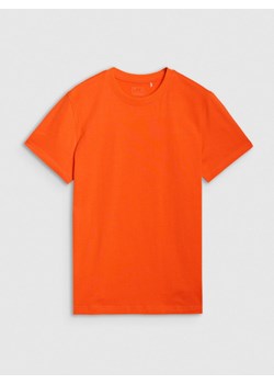 Męski t-shirt  z nadrukiem 4F 4FRSS25TTSHM2733 - pomarańczowy ze sklepu Sportstylestory.com w kategorii T-shirty męskie - zdjęcie 188822464