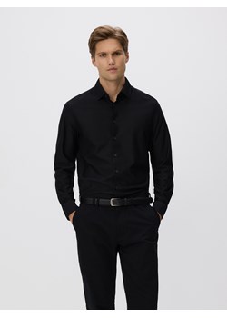 Reserved - Koszula slim fit z bawełną - czarny ze sklepu Reserved w kategorii Koszule męskie - zdjęcie 188822834