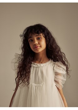 Reserved - Tiulowa sukienka - złamana biel ze sklepu Reserved w kategorii Sukienki dziewczęce - zdjęcie 188822871