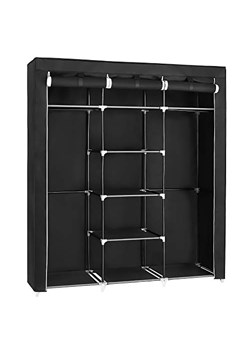 SONGMICS Szafa w kolorze czarnym na ubrania - 150 x 175 x 45 cm ze sklepu Limango Polska w kategorii Szafy - zdjęcie 188823180