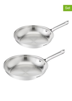Tefal Patelnie (2 szt.) "Duetto" w kolorze srebrnym ze sklepu Limango Polska w kategorii Garnki - zdjęcie 188824381