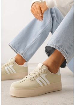 Żółte Sneakersy w Stylu Klasycznych Tenisówek na Grubej Podeszwie Yenoinne ze sklepu renee.pl w kategorii Buty sportowe damskie - zdjęcie 188826524
