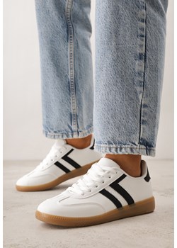 Białe Sneakersy w Stylu Kultowych Tenisówek Genenor ze sklepu born2be.pl w kategorii Buty sportowe damskie - zdjęcie 188827184