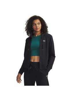 Damska bluza rozpinana z kapturem Under Armour Sport Terry FZ - czarna ze sklepu Sportstylestory.com w kategorii Bluzy damskie - zdjęcie 188827330