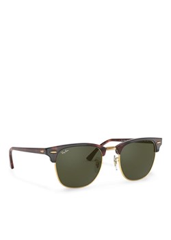 Ray-Ban Okulary przeciwsłoneczne Clubmaster 0RB3016 W0366 Brązowy ze sklepu MODIVO w kategorii Okulary przeciwsłoneczne damskie - zdjęcie 188828130