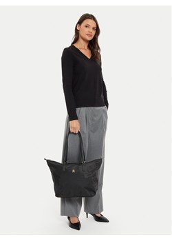 Torebka Tommy Hilfiger Poppy Th Tote AW0AW15639 Czarny ze sklepu eobuwie.pl w kategorii Torby Shopper bag - zdjęcie 188829241