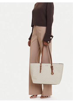 Torebka MICHAEL Michael Kors Quinn 30T5GQNT9B Beżowy ze sklepu eobuwie.pl w kategorii Torby Shopper bag - zdjęcie 188829301
