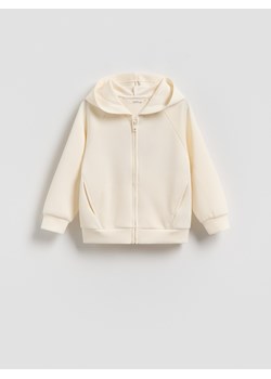 Reserved - Bluza z kapturem z modalem - złamana biel ze sklepu Reserved w kategorii Bluzy dziewczęce - zdjęcie 188830931