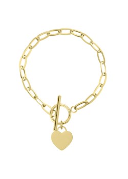 Złota bransoletka damska serce zapięcie toggle stal szlachetna ze sklepu manoki.pl w kategorii Bransoletki - zdjęcie 188831272