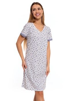 Moraj PDK2900-015 MAXI koszula nocna z dekoltem w serek patt 1-biały ze sklepu kontri.pl w kategorii Koszule nocne - zdjęcie 188831733