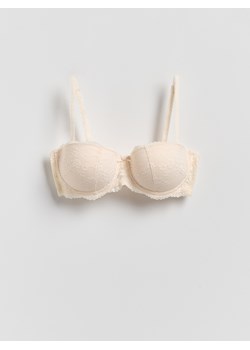 Reserved - Koronkowy biustonosz push up - złamana biel ze sklepu Reserved w kategorii Biustonosze - zdjęcie 188831861
