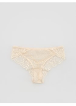 Reserved - Majtki figi z koronką - złamana biel ze sklepu Reserved w kategorii Majtki damskie - zdjęcie 188831874