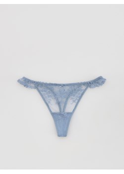 Reserved - Majtki stringi z koronką - jasnoniebieski ze sklepu Reserved w kategorii Majtki damskie - zdjęcie 188831882