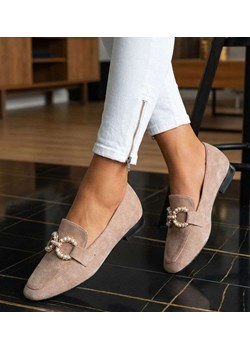 Zamszowe lordsy buty damskie /C6-2 13238 T348/ ze sklepu Pantofelek24.pl w kategorii Lordsy damskie - zdjęcie 188831924