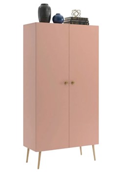 Różowa Szafa Z Półkami W Stylu Skandynawskim E0-T85 ze sklepu Edinos.pl w kategorii Szafy - zdjęcie 188832441