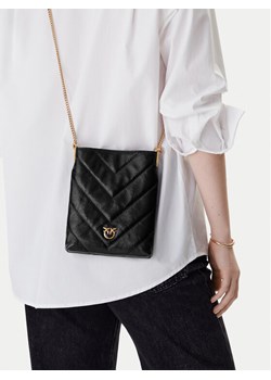 Torebka PINKO Flat Satchel AI 25-26 PCPL 105352 A2W2 Czarny ze sklepu eobuwie.pl w kategorii Kopertówki - zdjęcie 188832512
