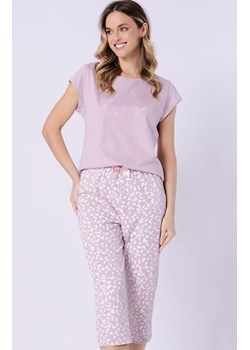 Bawełniana piżama damska 1708 Sandra, Kolor beżowy-wzór, Rozmiar M, Leveza ze sklepu Primodo w kategorii Piżamy damskie - zdjęcie 188833730