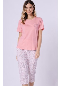Bawełniana piżama damska 1721 Oksana, Kolor koralowo-biały, Rozmiar L, Leveza ze sklepu Primodo w kategorii Piżamy damskie - zdjęcie 188833753