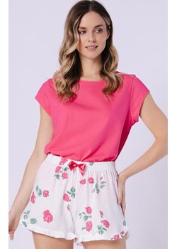 Krótka piżama damska 1724 Valencja, Kolor śmietankowo-różowy, Rozmiar S, Leveza ze sklepu Primodo w kategorii Piżamy damskie - zdjęcie 188833761