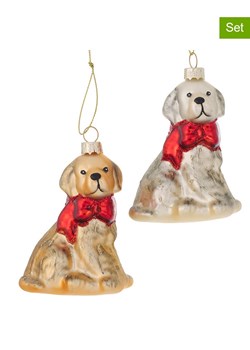 Boltze Dekoracje wiszące (2 szt.) "Golden" w kolorze jasnobrązowo-beżowym ze sklepu Limango Polska w kategorii Dekoracje bożonarodzeniowe - zdjęcie 188833811