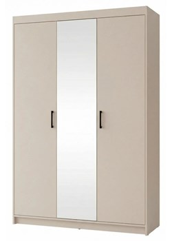 Kaszmirowa trzydrzwiowa szafa z lustrem na ubrania - Parioni 9X ze sklepu Edinos.pl w kategorii Szafy - zdjęcie 188834034