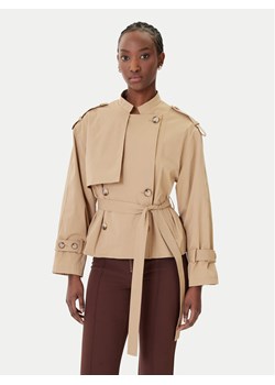 Rinascimento Płaszcz przejściowy CFC0124670003 Beżowy Regular Fit ze sklepu MODIVO w kategorii Płaszcze damskie - zdjęcie 188835662