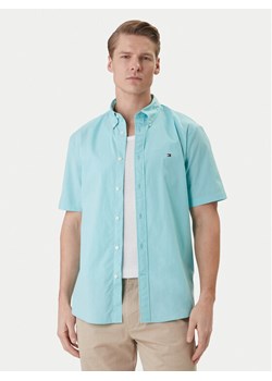 Tommy Hilfiger Koszula MW0MW42630 Turkusowy Regular Fit ze sklepu MODIVO w kategorii Koszule męskie - zdjęcie 188835803
