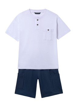 Mayoral Komplet t-shirt i spodenki 6686 Granatowy Regular Fit ze sklepu MODIVO w kategorii Komplety chłopięce - zdjęcie 188835853