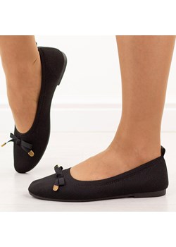 Czarne baleriny damskie Evento 9048 ze sklepu suzana.pl w kategorii Balerinki - zdjęcie 188836983