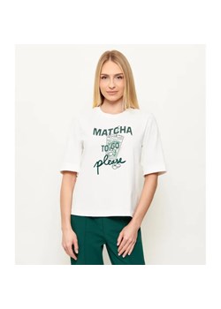 Marc Cain T-shirt Rethink Together | Loose fit ze sklepu Gomez Fashion Store w kategorii Bluzki damskie - zdjęcie 188837262