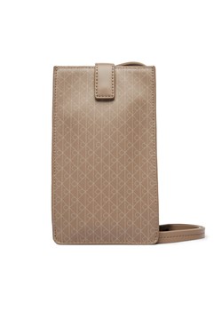 Torebka na telefon Calvin Klein Emblem Aop Phone Crossbody LV04F1115G Brązowy ze sklepu eobuwie.pl w kategorii Etui - zdjęcie 188838104