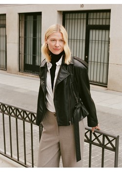 Reserved - Spodnie z szeroką nogawką - jasnoszary ze sklepu Reserved w kategorii Spodnie damskie - zdjęcie 188840844