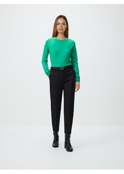 Reserved - Spodnie cygaretki z paskiem - czarny ze sklepu Reserved w kategorii Spodnie damskie - zdjęcie 188840940