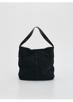Reserved - Skórzana torebka shopper - czarny ze sklepu Reserved w kategorii Torebki damskie - zdjęcie 188841422