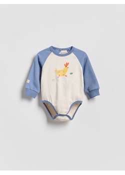 Reserved - Bawełniane body z nadrukiem - kremowy ze sklepu Reserved w kategorii Komplety niemowlęce - zdjęcie 188841461