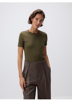 Reserved - T-shirt regular - ciemnozielony ze sklepu Reserved w kategorii Bluzki damskie - zdjęcie 188841533
