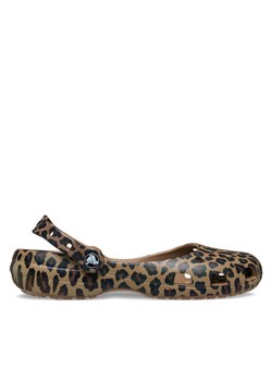 Baleriny Crocs Classic Animal Ballet 212478 Brązowy ze sklepu eobuwie.pl w kategorii Balerinki - zdjęcie 188841584