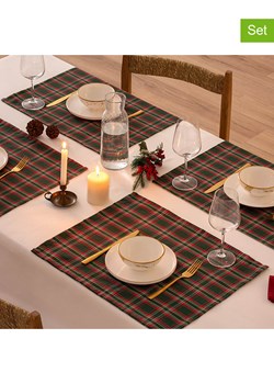 Mint Rugs Podkładki stołowe (2 szt.) w kolorze zielono-czerwonym - 50 x 40 cm ze sklepu Limango Polska w kategorii Podkładki na stół - zdjęcie 188841920